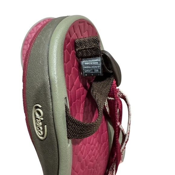 Chaco Cycloid Scale Berry US Women’s 7 Strappy Backlass Sandal  Burgundy Hiking - Picture 12 of 13